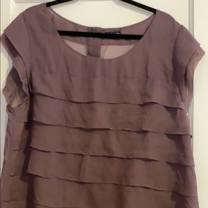 American Eagle Lavender Ruffle Sheer Top